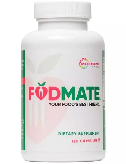 Microbiome Labs Fodmate / Формула ферментов для продуктов FODMAP 120 капсул в магазине биодобавок nutrido.shop