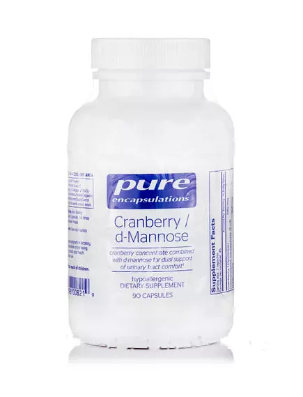 Pure Encapsulations Cranberry/D-Mannose / Клюква и Д-манноза для здоровья мочевыводящих путей 90 кап в магазине биодобавок nutrido.shop