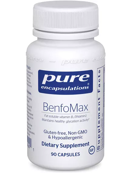 Pure Encapsulations BenfoMax / Бенфомакс Витамин Б1 Тиамин 90 капсул в магазине биодобавок nutrido.shop