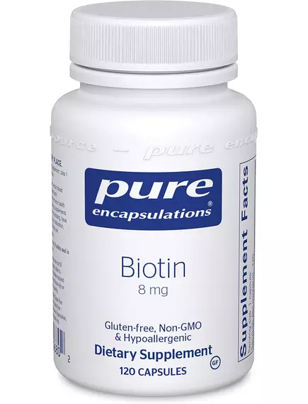 Pure Encapsulations Biotin / Биотин 8 мг 60 капсул в магазине биодобавок nutrido.shop