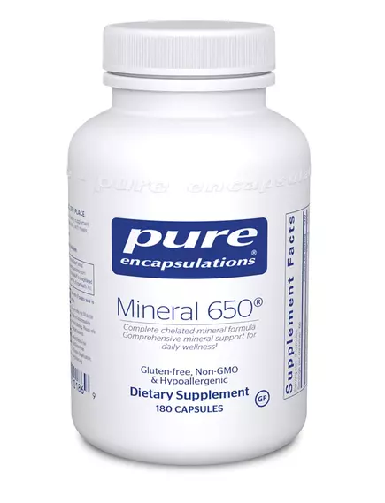 Pure Encapsulations Mineral 650 / Комлекс минералов 650 мг 180 капс в магазине биодобавок nutrido.shop