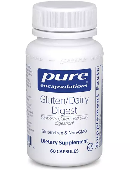Pure Encapsulations Gluten-Dairy Digest / Ферменты для глютена и молока 60 капс в магазине биодобавок nutrido.shop