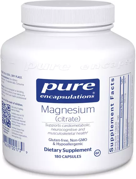Pure Encapsulations Magnesium Citrate / Магний Цитрат 180 капс в магазине биодобавок nutrido.shop