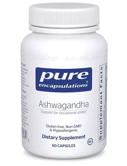 Pure Encapsulations Ashwagandha / Ашваганда адаптоген 60 капсул в магазине биодобавок nutrido.shop