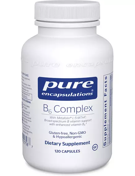 Pure Encapsulations B6 Complex / Комплекс витаминов группы Б с повышенным уровнем Б6 120 капс в магазине биодобавок nutrido.shop