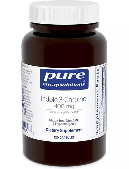 Pure Encapsulations Indole-3-Carbinol / Индол-3-карбинол 400 мг 120 капсул в магазине биодобавок nutrido.shop