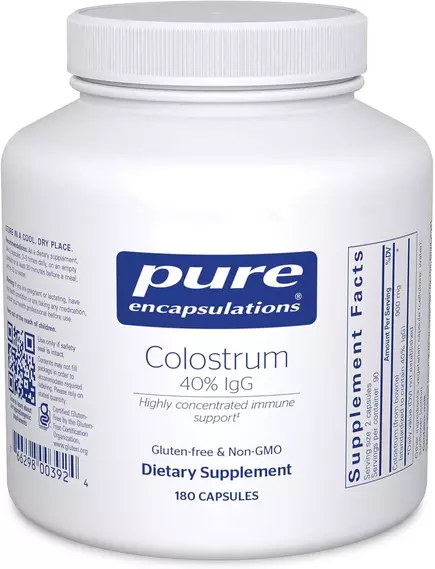 Pure Encapsulations Colostrum 40% IgG / Колострум 40% 180 капсул в магазине биодобавок nutrido.shop