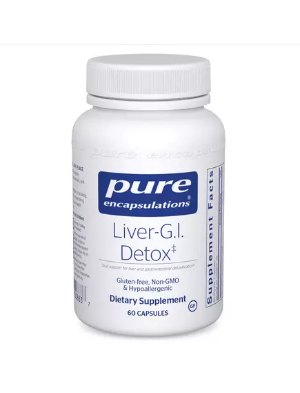 Pure Encapsulations Liver-G.I. Detox / Поддержка детоксикации печени и ЖКТ 60 капс в магазине биодобавок nutrido.shop