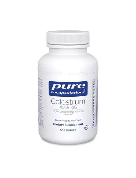 Pure Encapsulations Colostrum 40% IgG / Колострум 40% 90 капсул в магазине биодобавок nutrido.shop
