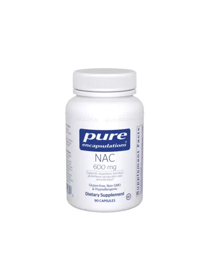 Pure Encapsulations NAC / N-ацетил L-цистеин НАК 600 мг 90 капсул в магазине биодобавок nutrido.shop