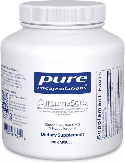 Pure Encapsulations CurcumaSorb / Куркумин фитосомы 180 капсул в магазине биодобавок nutrido.shop