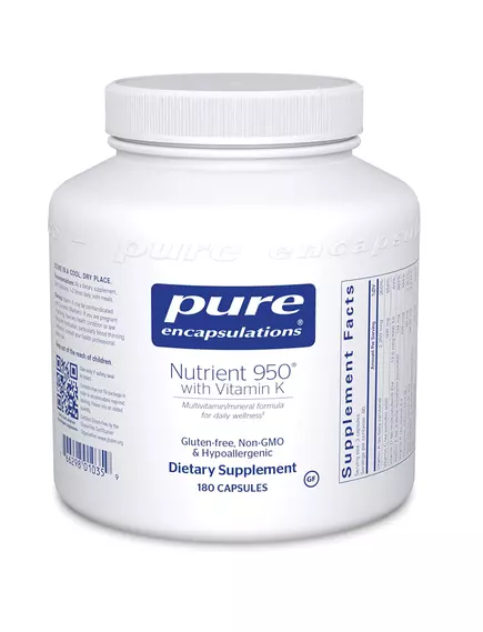 Pure Encapsulations Nutrient 950 with Vitamin K / Нутриенты 950 с витамином К 180 капс в магазине биодобавок nutrido.shop