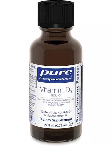 Pure Encapsulations Vitamin D3 / Витамин Д 3 жидкий 22,5 мл в магазине биодобавок nutrido.shop
