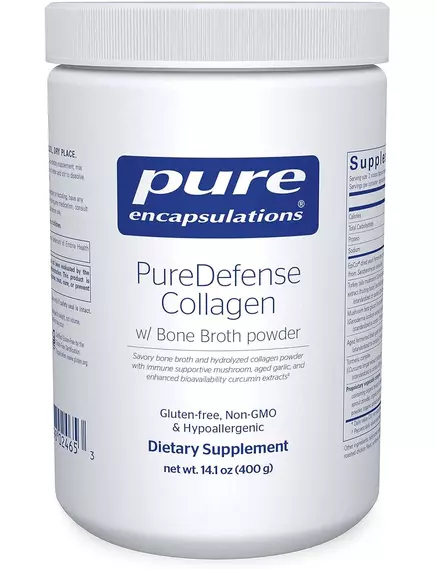 Pure Encapsulations PureDefense Collagen w/ Bone Broth powder / Колаген з кістковим бульйоном 400 г від магазину біодобавок nutrido.shop