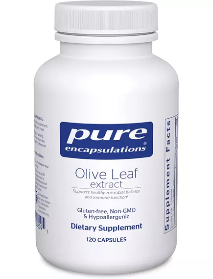 Pure Encapsulations Olive Leaf Extract / Экстракт листьев оливы 120 капсул в магазине биодобавок nutrido.shop