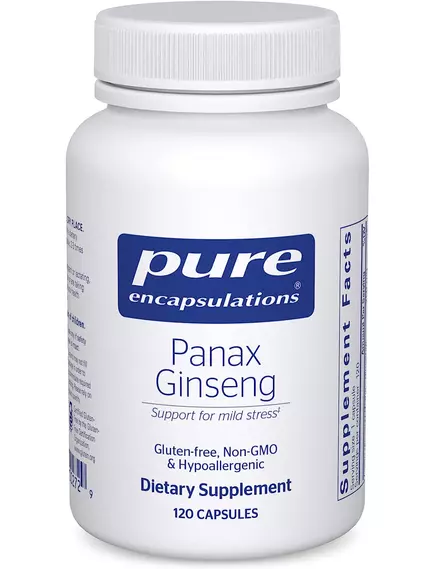 Pure Encapsulations Panax Ginseng / Женьшень адаптоген 120 капсул в магазине биодобавок nutrido.shop