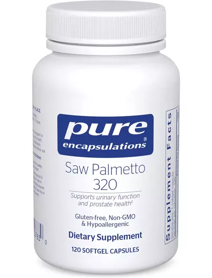 Pure Encapsulations Saw Palmetto 320 / Пальметто 320 поддержка здоровья простаты 120 капсул в магазине биодобавок nutrido.shop