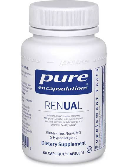 Pure Encapsulations Renual / Urolithin A / Увеличение клеточной энергии 60 капсул в магазине биодобавок nutrido.shop