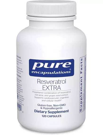 Pure Encapsulations Resveratrol EXTRA / Ресвератрол экстра для здоровья сердечно-сосудистой системы в магазине биодобавок nutrido.shop