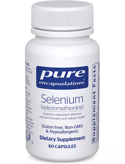 Pure Encapsulations Selenium Selenomethionine / Селен (Селенометионин) 60 капсул в магазине биодобавок nutrido.shop