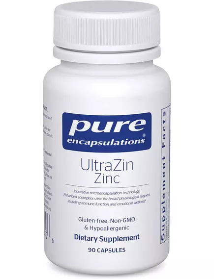 Pure Encapsulations UltraZin Zinc / Ультра цинк 30 мг 90 капс ул в магазине биодобавок nutrido.shop