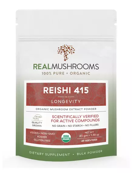 Real Mushrooms Reishi / Рейши органик порошок 45 гр. в магазине биодобавок nutrido.shop