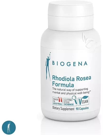 Biogena Rhodiola Rosea / Родиола розовая адаптоген для поддержания уровня энергии 90 капсул в магазине биодобавок nutrido.shop
