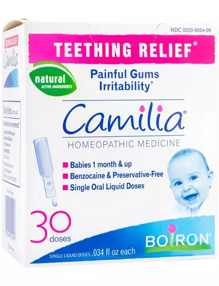 Boiron Camilia / Средство для снятия боли при прорезывании зубов 30 доз 1 мл в магазине биодобавок nutrido.shop