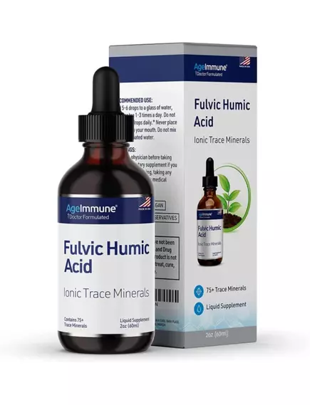 AgeImmune Fulvic Humic Acid / Фульвовая гуминовая кислота 60 мл в магазине биодобавок nutrido.shop