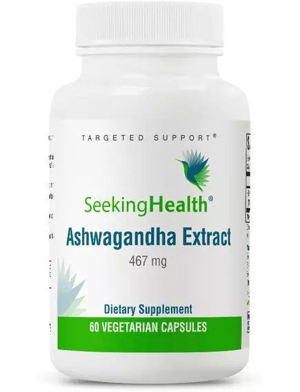 Seeking Health Ashwagandha Extract / Екстракт ашваганди 467 мг 60 капсул від магазину біодобавок nutrido.shop