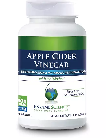Enzyme Science Apple Cider Vinegar / Яблочный уксус для здорового пищеварения 60 капсул в магазине биодобавок nutrido.shop