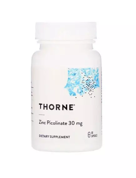 Thorne Research Zinc picolinate / Цинк пиколинат 30 мг 60 капс в магазине биодобавок nutrido.shop