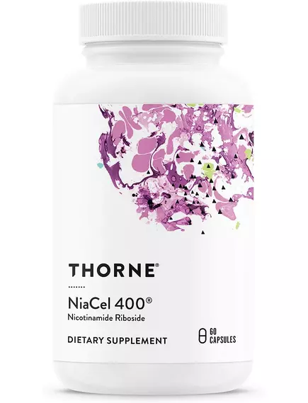 Thorne Research Niacel 400 / Никотинамид рибозид для выработки энергии 60 капсул в магазине биодобавок nutrido.shop