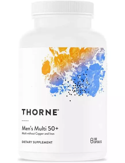 Thorne Research Men's Multi 50+ / Мультивитамины для мужчин 50+ 180 капсул в магазине биодобавок nutrido.shop
