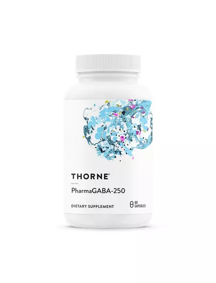 Thorne Research PharmaGABA-250 / ГАБА 250 мг для поддержки спокойного сна 60 капсул в магазине биодобавок nutrido.shop