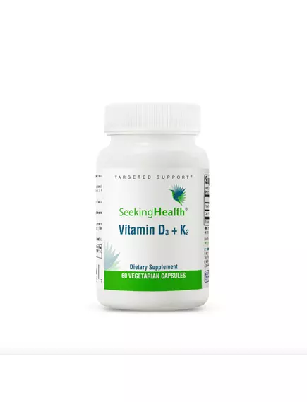 Seeking Health Vitamin D3+K2 / Витамин Д3+К2 60 капсул в магазине биодобавок nutrido.shop