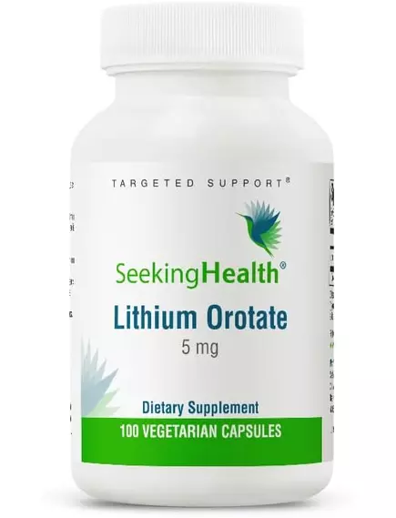 Seeking Health Lithium Orotate / Литий оротат 5 мг 100 капсул в магазине биодобавок nutrido.shop