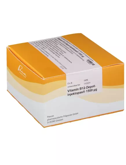 Гидроксикобаламин (витамин B12 / Б12 1500 мкг в 1 ампуле) Injektopas Германия 1шт=1ампула в магазине биодобавок nutrido.shop