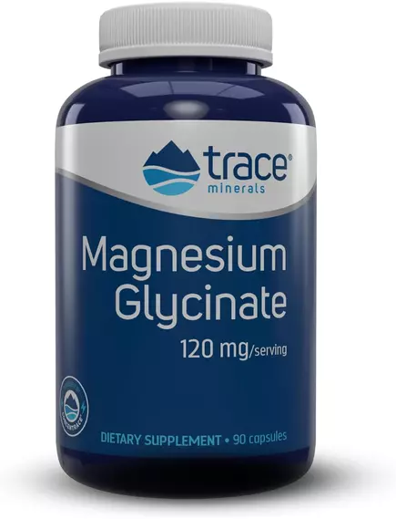 Магній гліцинат 90 капсул / Magnesium Glycinate, Trace Minerals від магазину біодобавок nutrido.shop