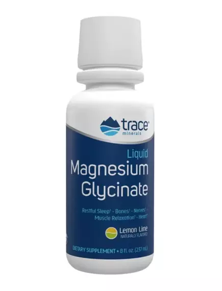 Trace Minerals Magnesium Glycinate / Магній гліцинат рідкий зі смаком лимона та лайма 237 мл в магазине биодобавок nutrido.shop