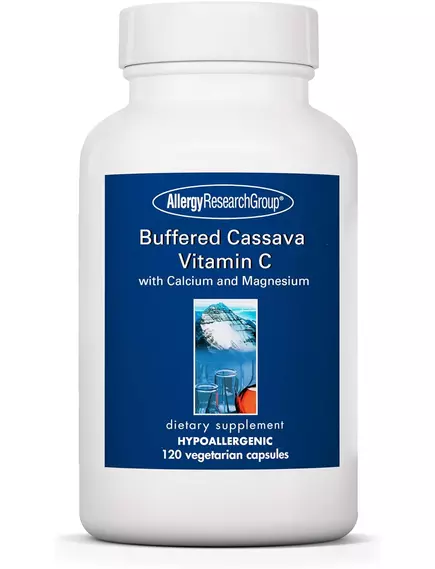 Allergy Research Buffered Cassava Vitamin C / Буферизований вітамін C з кальцієм і магнієм 120 капсул в магазине биодобавок nutrido.shop