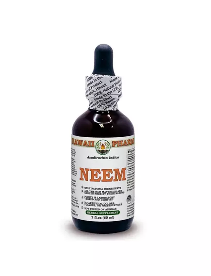 Hawaii Pharm Neem (Azadirachta indica) / Нім органік без спирту 60 мл в магазине биодобавок nutrido.shop