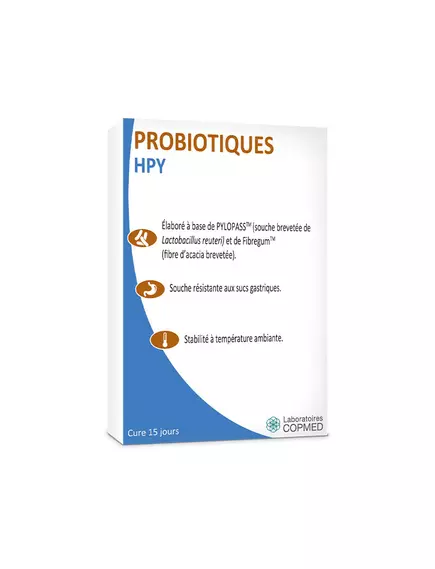 Laboratoires COPMED Probiotiques HPY / Пробіотик L.reuteri та пребіотична клітковина 30 капсул в магазине биодобавок nutrido.shop