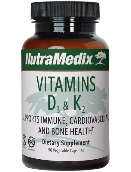 NUTRAMEDIX VITAMINS D3 K2 / ВІТАМІН Д3 К2 90 КАПСУЛ від магазину біодобавок nutrido.shop