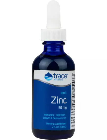 Цинк іонний 50 мг 59 мл / Ionic Zinc, Trace Minerals від магазину біодобавок nutrido.shop