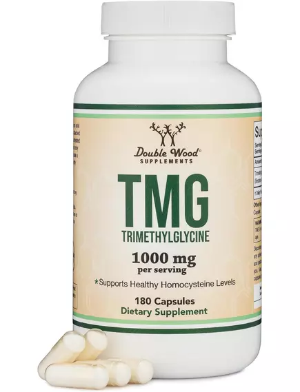 Double Wood TMG Trimethylglycine / ТМГ триметилгліцин 180 капсул від магазину біодобавок nutrido.shop