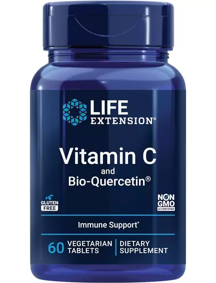 Life Extension Vitamin C and Bio-Quercetin / Вітамін C і біокверцетин 60 таблеток в магазине биодобавок nutrido.shop