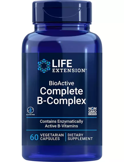 Life Extension BioActive Complete B-Complex / Комплекс вітамінів групи Б 60 капсул від магазину біодобавок nutrido.shop