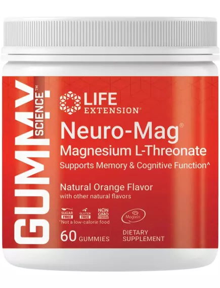 Life Extension Neuro-Mag / Магній Л Треонат 60 жувальних цукерок в магазине биодобавок nutrido.shop