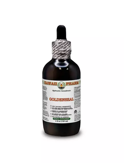 Hawaii Pharm Goldenseal Alcohol-FREE / Жовтокорінь канадський органік без спирту (корінь) 120 мл в магазине биодобавок nutrido.shop